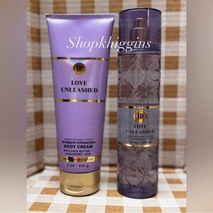 NEW B&BW Love Unleashed Body Set ,Fragrance and Body Cream